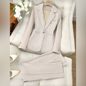 2pcs Business Casual suit Jacket and Pants Set